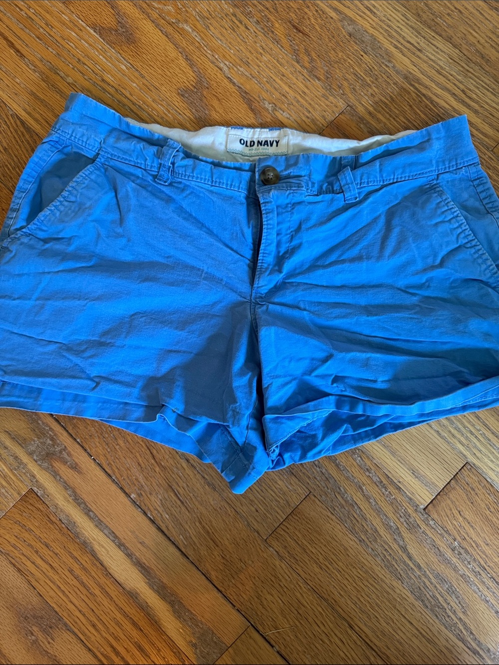 Old Navy Women's Bright Blue Chino Bermuda Shorts